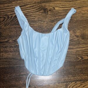 Elegant Blue Crop Top